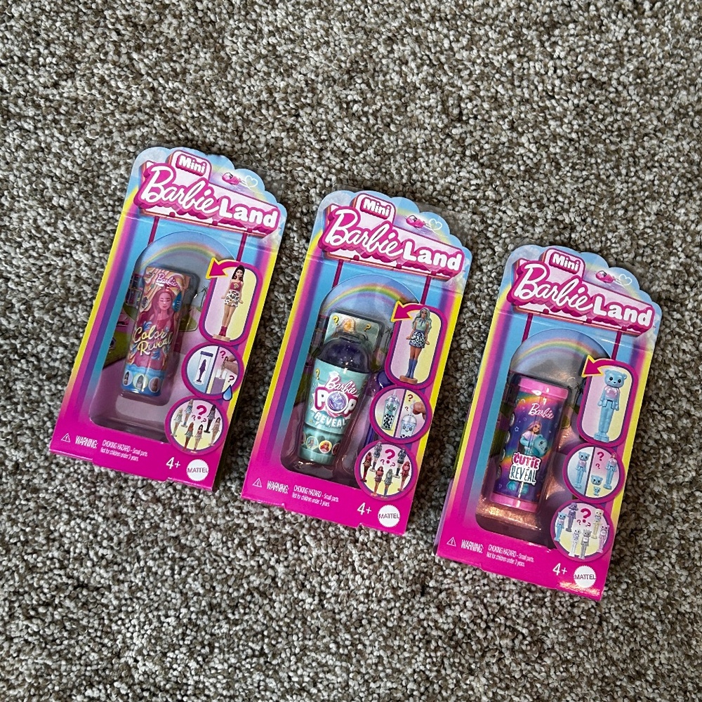 Barbie Mini BarbieLand Pop Reveal Dolls - Set of 3 NIB